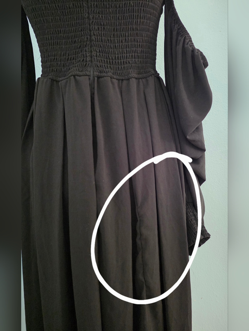 Emilia George Off-Shoulder Black Long Sleeve Maternity Dress - Picture 6 of 8